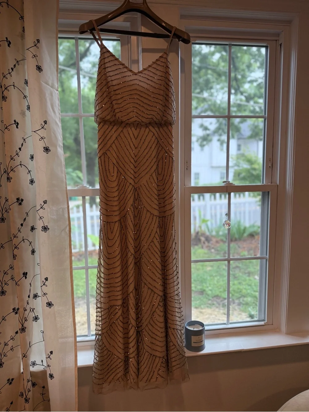 Adrianna Papell Blush Pink Beaded Evening/Prom Dress - Picture 3 of 7